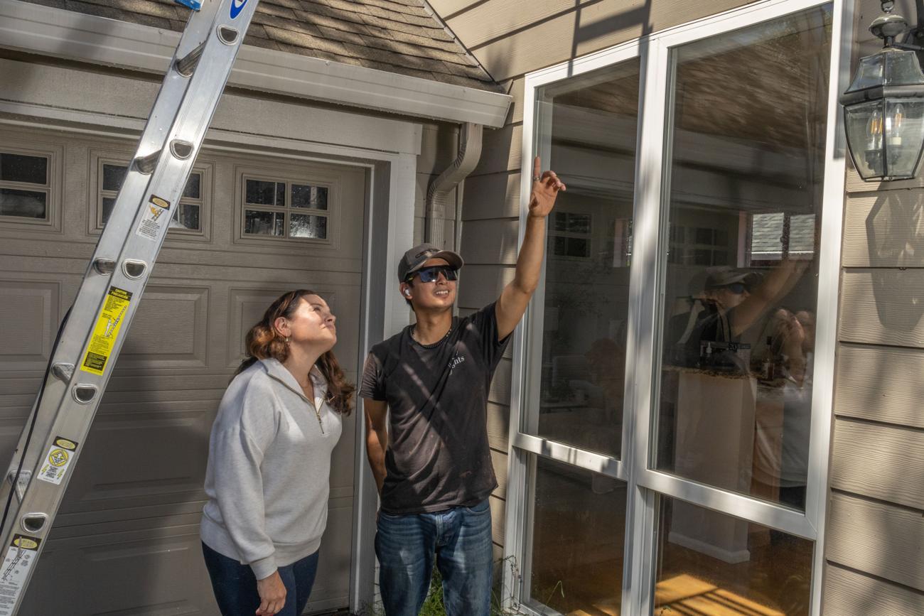 Walking a homeowner through finished window cleaning